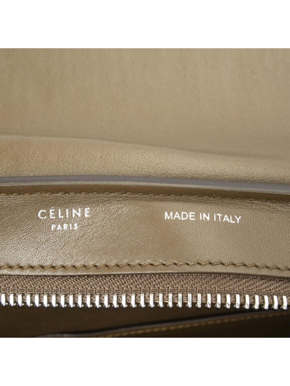 Celine Small Tricolor Trapeze Brown Orange Beige Calfskin Leather Messenger - Picture 10 of 10
